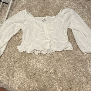 Cute white tie top